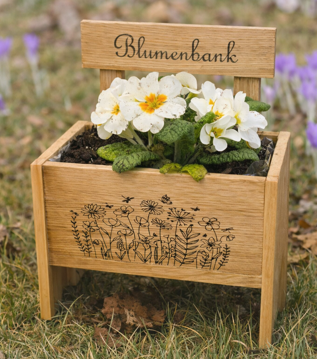 Blumenbank Dekorafür den Garten