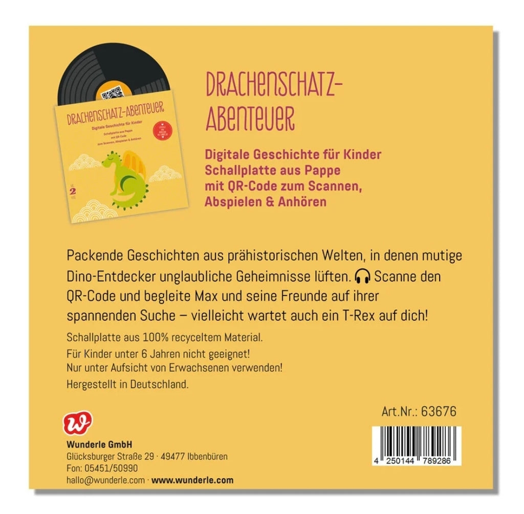 Frühstücksbrett mit 1x1 Gravur & Wunderle Dinoschatz Hörbuch